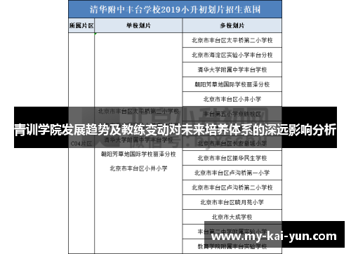 青训学院发展趋势及教练变动对未来培养体系的深远影响分析 青训学院发展趋势及教练变动对未来培养体系的深远影响分析